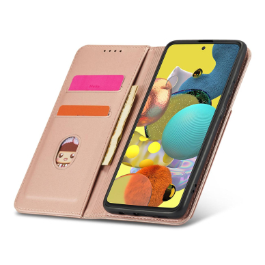 Dėklas Magnet Card Case Xiaomi Redmi Note 11 Pro Rožinis 15