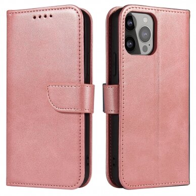 Akcija! Iphone 14 Pro Dėklas Magnet Case elegant  Rožinis