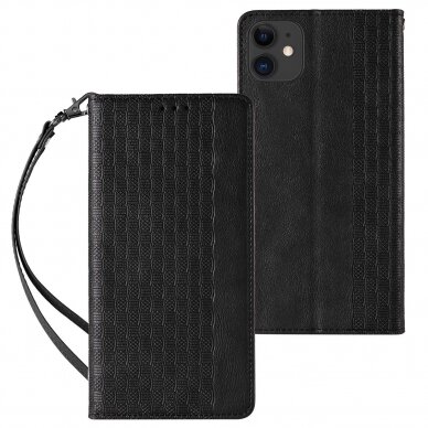 Dėklas Magnet Strap Case for iPhone 13 Juodas