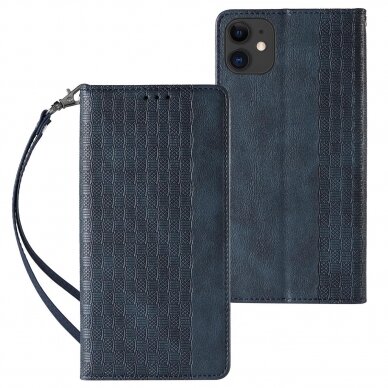 Dėklas Magnet Strap Case for iPhone 13 Mėlynas 13