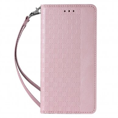 Dėklas Magnet Strap Case for Samsung Galaxy S22 + (S22 Plus) Rožinis 2