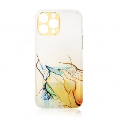 Dėklas Marble Case for iPhone 12 Pro Max Oranžinis