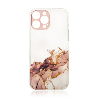 Dėklas Marble Case for iPhone 13 Pro Max Rudas 1