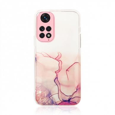 Dėklas Marble Case for Xiaomi Redmi Note 11 Rožinis