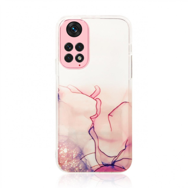 Dėklas Marble Case for Xiaomi Redmi Note 11 Rožinis