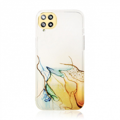 Samsung Galaxt A12 Dėklas Marble Case 5G Oranžinis