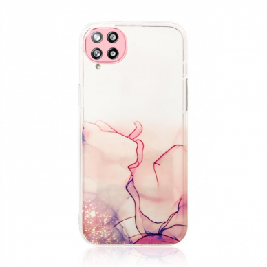 Samsung Galaxt A12 Dėklas Marble Case 5G Rožinis