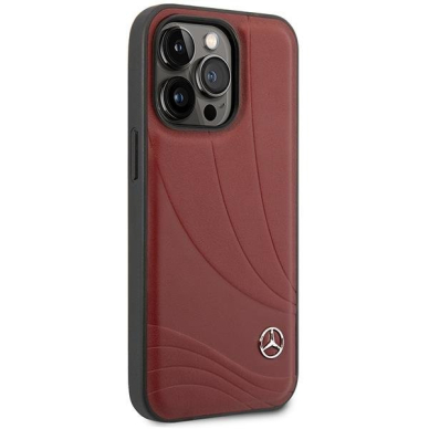 Dėklas Mercedes Leather Wave Pattern MEHCP14L8ROLR iPhone 14 Pro Juodas 3