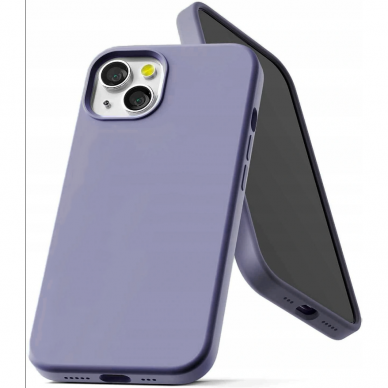 Akcija! iPhone 14 Plus Dėklas Mercury Silicone Case levandos pilka