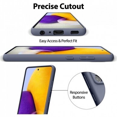 Akcija! iPhone 14 Plus Dėklas Mercury Silicone Case levandos pilka 3