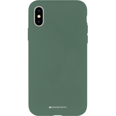 Dėklas Mercury Silicone Case Apple iPhone 14 Plus tamsiai žalias  1