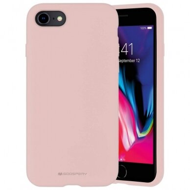 Dėklas Mercury Silicone Case Apple Iphone 7/8/Se2 Rožinio Smėlio