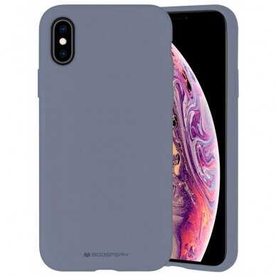 Dėklas Mercury Silicone Case Apple Iphone X/Xs Levandos Pilka