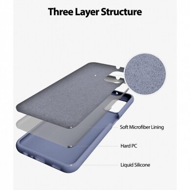 Dėklas Mercury Silicone Case Samsung A035 A03s levandos pilka  1