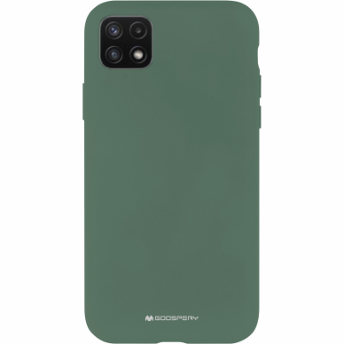 Dėklas Mercury Silicone Case Samsung A226 A22 5G tamsiai žalias  1