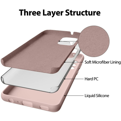 Dėklas Mercury Silicone Case Samsung A52/ A52s rožinio smėlio  1