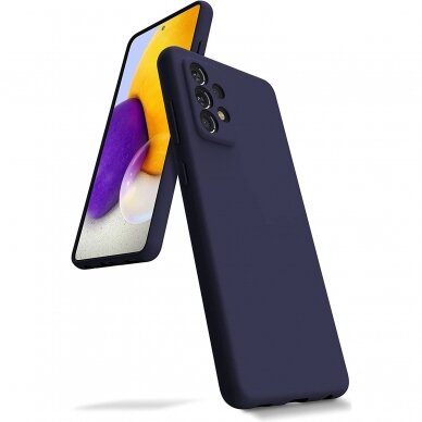 Dėklas Mercury Silicone Case Samsung A726 A72 5G tamsiai mėlynas