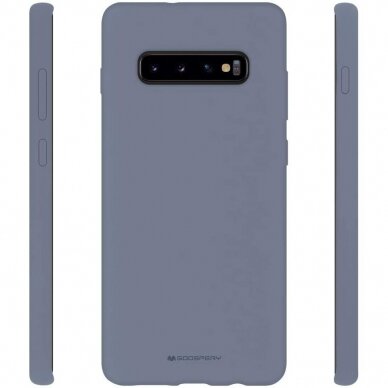 Dėklas Mercury Silicone Case Samsung G975 S10 Plus Levandos Pilka 1