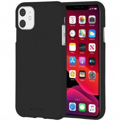 Dėklas Mercury Soft Jelly Case Apple Iphone 11 Juodas