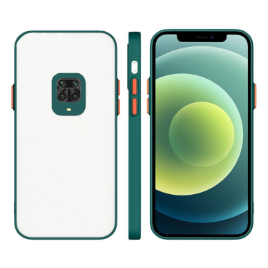 Dėklas Milky Case Xiaomi Redmi 10X 4G / Xiaomi Redmi Note 9 Tamsiai žalias