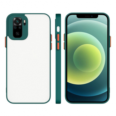 Dėklas Milky Case Xiaomi Redmi Note 10 / Redmi Note 10S Tamsiai žalias