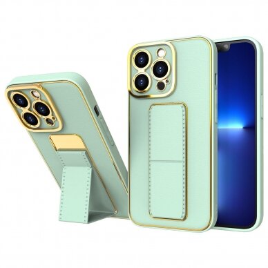 Dėklas New Kickstand Case cover for Samsung Galaxy A12 5G Žalias