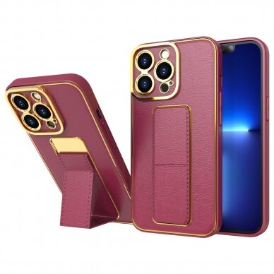 Dėklas New Kickstand Case iPhone 13 Pro Max Raudonas