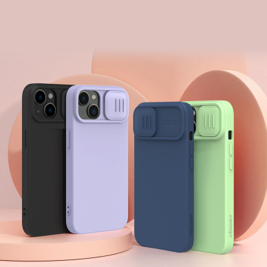 Dėklas Nillkin CamShield Magnetic Silicone Case with camera cover for iPhone 14 Juodas 16