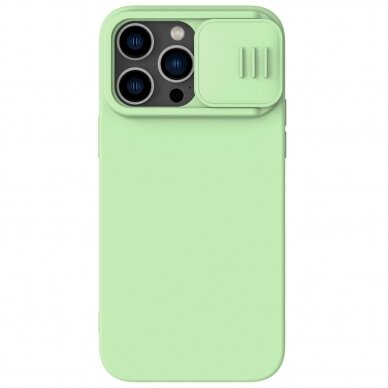 Dėklas Nillkin CamShield Magnetic Silicone Case with Camera Protector iPhone 14 Pro Max Žalias