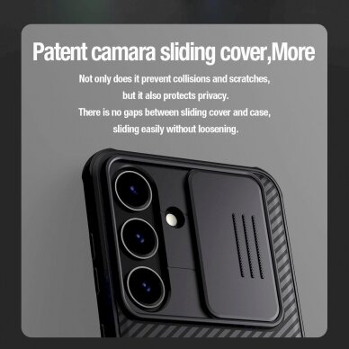 Dėklas Nillkin CamShield Pro armored case with camera cover for Samsung Galaxy S24 - Juodas 7