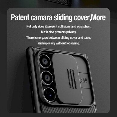 Dėklas Nillkin CamShield Pro Armored Case with Camera Protector for Samsung Galaxy S24 Ultra - Juodas 7