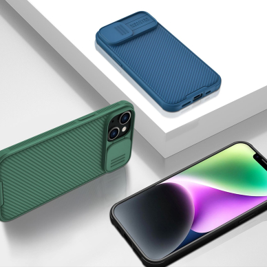 Dėklas Nillkin CamShield Pro Case (PC and TPU) iPhone 14 Plus Žalias 13