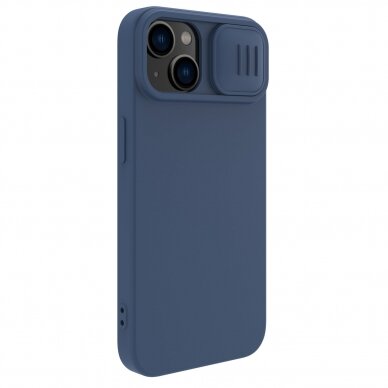 Dėklas Nillkin CamShield Silky silicone case iPhone 14 Mėlynas 3