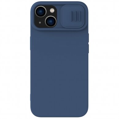 Dėklas Nillkin CamShield Silky silicone case iPhone 14 Mėlynas