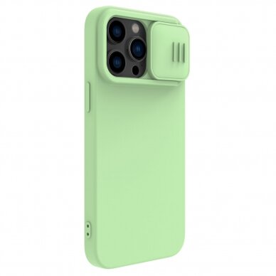 Dėklas Nillkin CamShield Silky silicone case iPhone 14 Pro Žalias 3