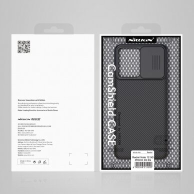 Akcija! Dėklas Nillkin CamShield Xiaomi Redmi Note 12 5G / Poco X5 5G Juodas 4