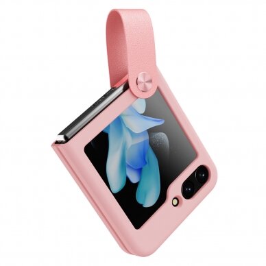 Dėklas Nillkin Flex Flip Case with Hanger and Stand skirta Samsung Galaxy Z Flip 5 - Rožinis  4