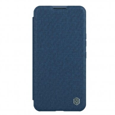 Dėklas Nillkin Qin Cloth Pro Case Case For iPhone 14 Pro Max Mėlynas 1