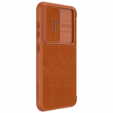 Dėklas Nillkin Qin Leather Pro Samsung Galaxy S23 Plus Rudas 3