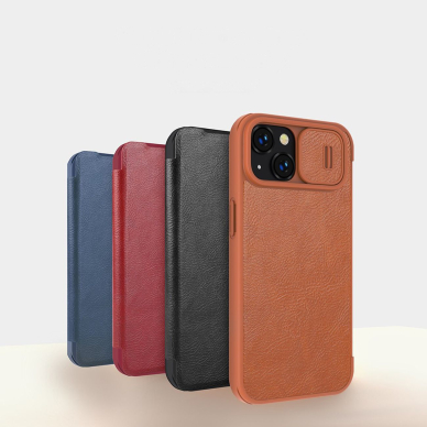 Dėklas Nillkin Qin Pro Leather Case iPhone 14 Plus Juodas 7