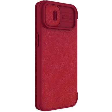 Dėklas Nillkin Qin Pro Leather Case iPhone 14 Plus Raudonas 5