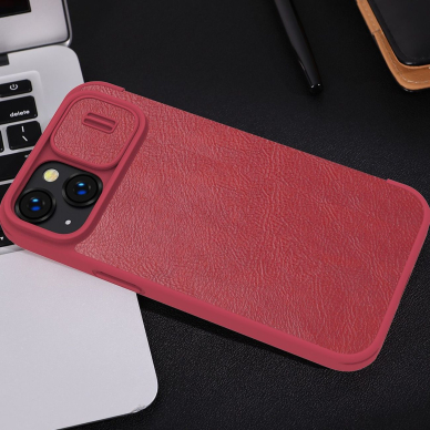 Dėklas Nillkin Qin Pro Leather Case iPhone 14 Plus Rudas 18