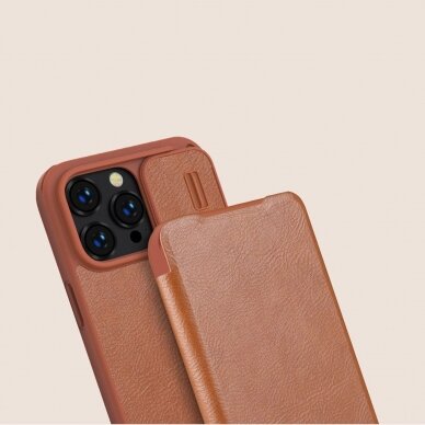 Dėklas Nillkin Qin Pro Leather Case iPhone 14 Pro Juodas 14