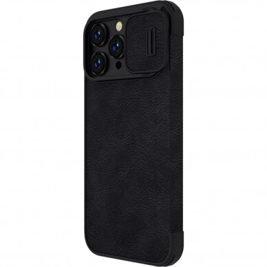 Dėklas Nillkin Qin Pro Leather Case iPhone 14 Pro Juodas 2