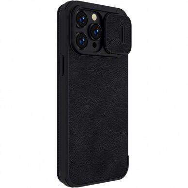 Dėklas Nillkin Qin Pro Leather Case iPhone 14 Pro Juodas 5