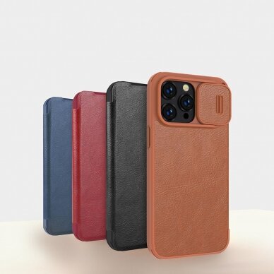 Dėklas Nillkin Qin Pro Leather Case iPhone 14 Pro Juodas 7