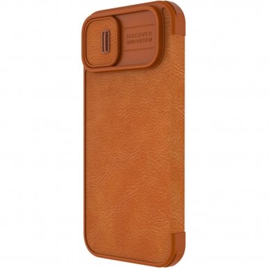 Dėklas Nillkin Qin Pro Leather Case iPhone 14 Rudas 2