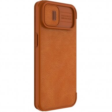 Dėklas Nillkin Qin Pro Leather Case iPhone 14 Rudas 5