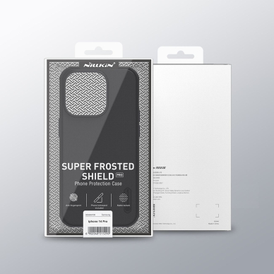 Dėklas Nillkin Super Frosted Shield Pro iPhone 14 Pro Mėlynas 4