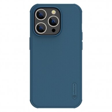 Dėklas Nillkin Super Frosted Shield Pro iPhone 14 Pro Mėlynas